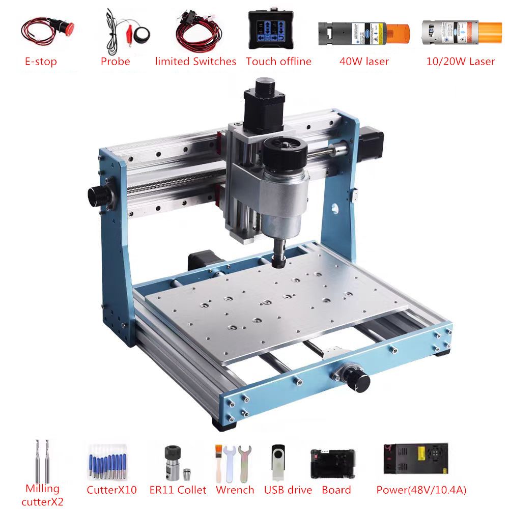 Mini Laser Engraver Cnc Router - Volledig Metalen Mini CNC Router 3020